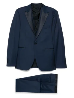 Abito blu con giacca e pantaloni