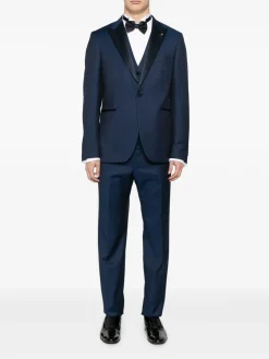 Abito blu con giacca e pantaloni