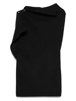 Abito corto asimmetrico nero la mini abito