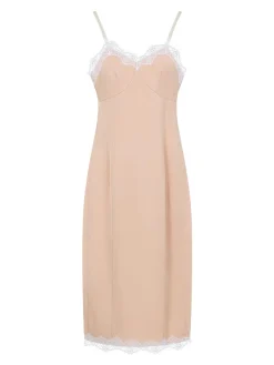 Abito midi viscoso di lingerie