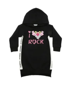 Abito nero con stampa Pink Panther