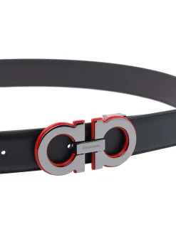 Adjustable Gancini Logo Belt