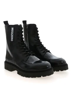 Anfibi Moschino Label neri