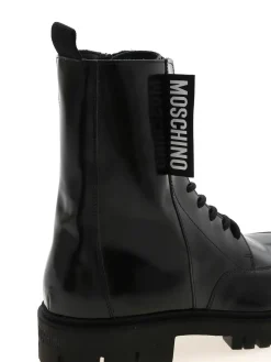 Anfibi Moschino Label neri