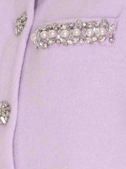 Autoritratto lilla cristallo cardigan