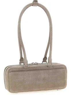 Baguette in pelle scamosciata marrone