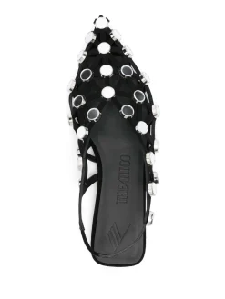 Ballerina con griglia in pelle scamosciata W