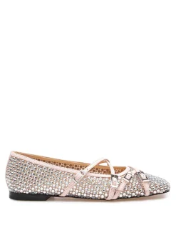 Ballerina In Rete Con Cristalli Applicati