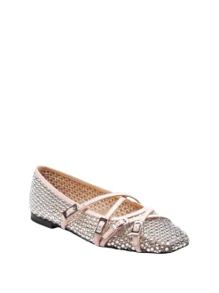 Ballerina In Rete Con Cristalli Applicati