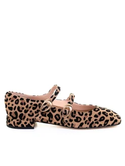 Ballerina Leopardata Con Cinturino