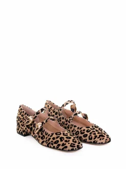 Ballerina Leopardata Con Cinturino