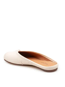 Ballerina Mule In Pelle Colore Latte