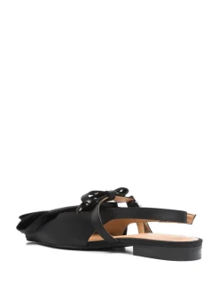 Ballerina slingback con fiocco grande in raso