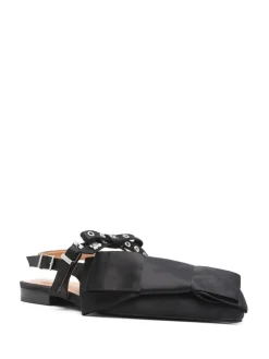 Ballerina slingback con fiocco grande in raso