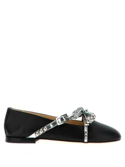 Ballerine con borchie di cristalli