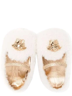 Ballerine medusa in shearling