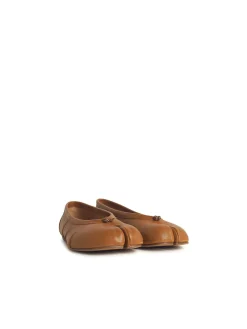 Balletto in pelle marrone tabi