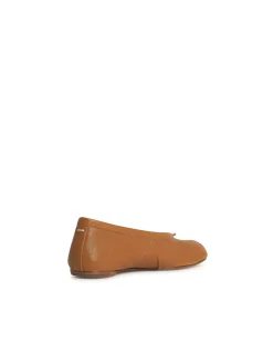 Balletto in pelle marrone tabi