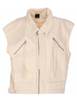 BEIGE GERARD VEST con i pulsanti Chiusura