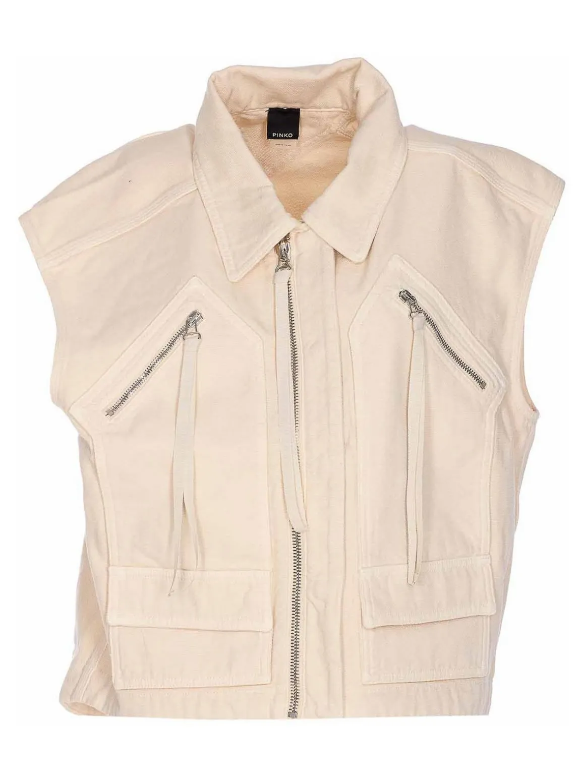 BEIGE GERARD VEST con i pulsanti Chiusura