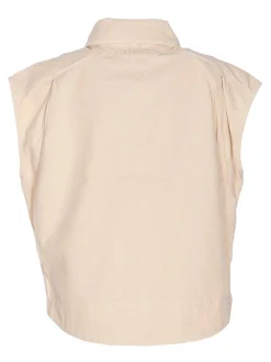 BEIGE GERARD VEST con i pulsanti Chiusura