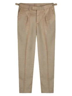 BEIGE Viscosio miscela pantaloni