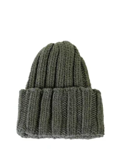 Berretto In Cashmere Verde Militare