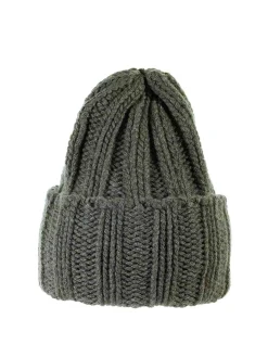 Berretto In Cashmere Verde Militare