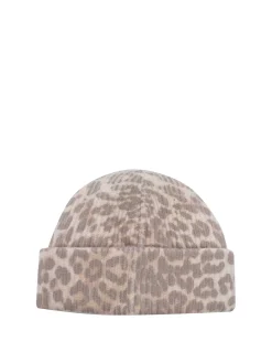 berretto leopardo stampato