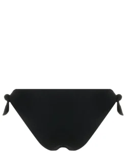 Black Bikini Bottoms With Logo Plaque