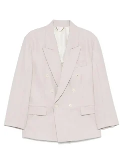 Blazer a doppio petto beige