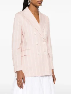 Blazer a doppio petto rosa poudre