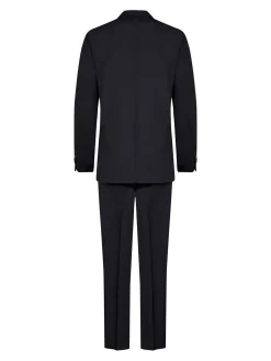 Blazer a k-giacket di lana virgin blu scuro