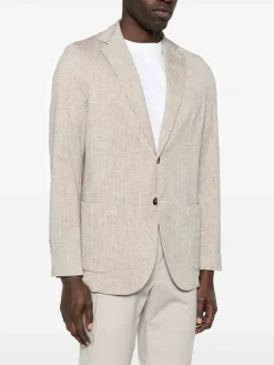Blazer a petto singolo di cotone