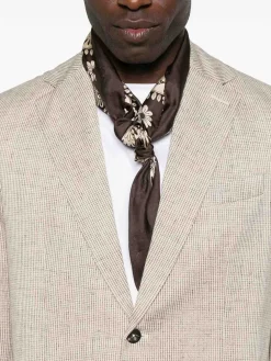 Blazer a petto singolo di cotone