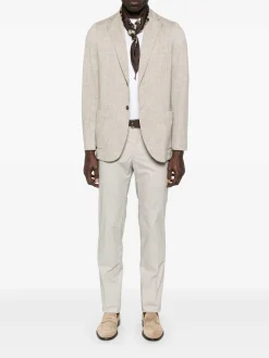 Blazer a petto singolo di cotone