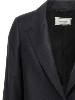 Blazer a petto singolo Lurex
