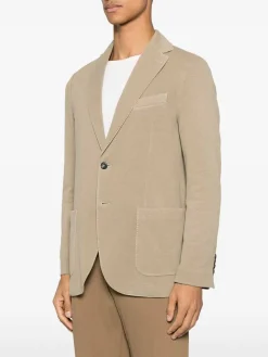 Blazer beige a petto singolo