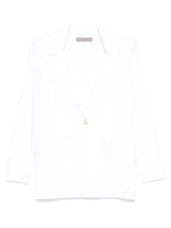 Blazer bianco con spalline