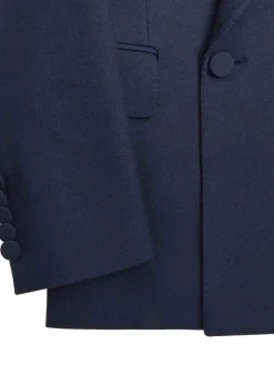 Blazer blu doppio, petto