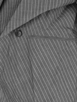 Blazer Doppiopetto In Lana Vergine E Mohair