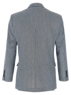 Blazer in twill gessata