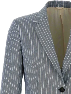 Blazer in twill gessata