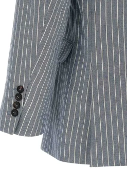 Blazer in twill gessata