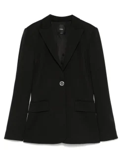 Blazer nero a petto singolo