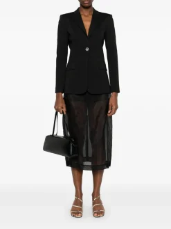 Blazer nero a petto singolo