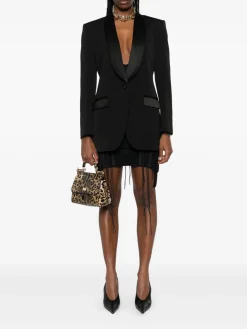 Blazer nero a petto singolo