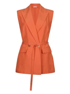 Blazer senza maniche a doppio petto