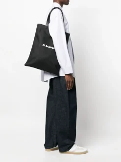 Book tote shopping bag in tela