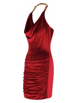 Borgogna Viscose Blend Dress